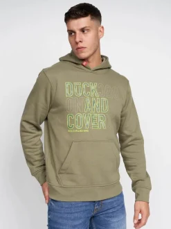 Pecklar Men's Hoodie Olive by Duck & Cover