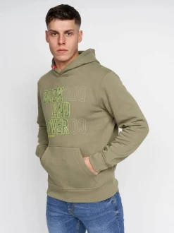 Pecklar Men's Hoodie Olive by Duck & Cover