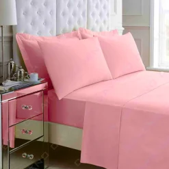 Percale Fitted Sheet Blush Pink by Gaveno Cavailia