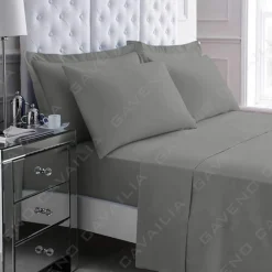Percale Fitted Sheet Charcoal by Gaveno Cavailia