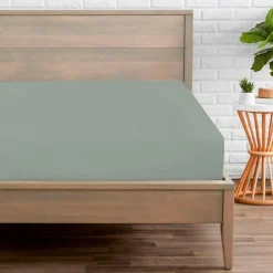 Percale Fitted Sheet Duck Egg by Gaveno Cavailia