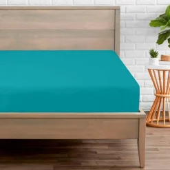Percale Fitted Sheet Teal by Gaveno Cavailia