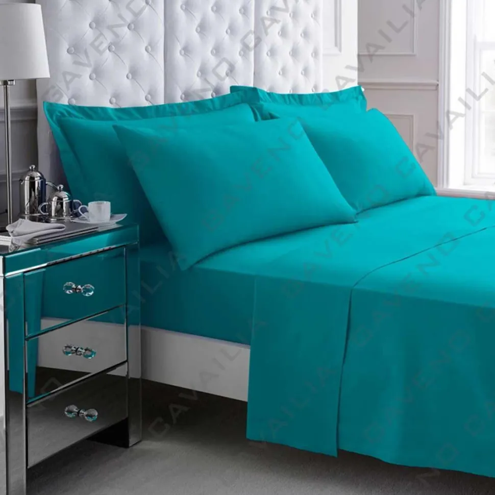 Percale Pillowcase Pair Teal by Gaveno Cavailia
