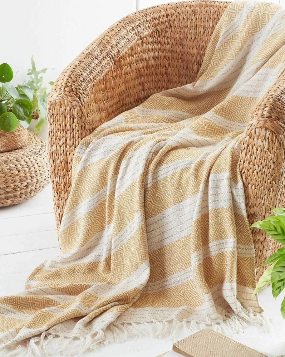 PET Recycled Throw Ochre 170x200cm by Country Club