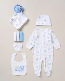 8-Piece Blue Little Prince All-in-One Baby Gift Set