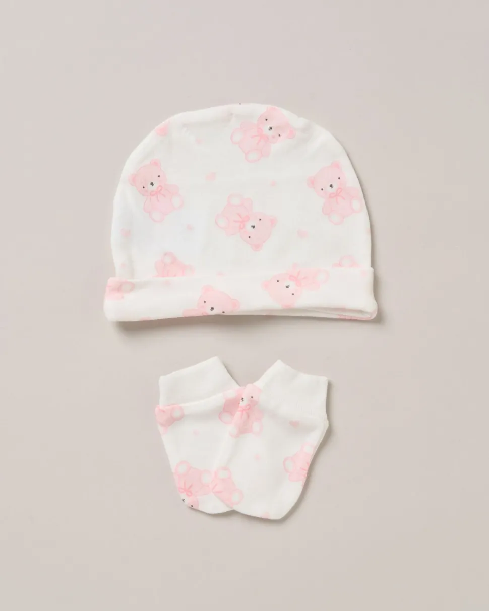 8-Piece Pink Teddy Bear All-in-One Baby Gift Set