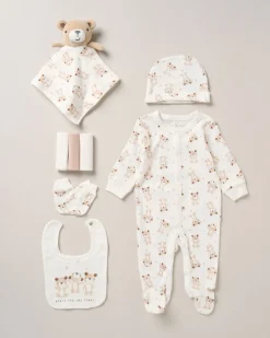 8-Piece Teddy Bear All-in-One Baby Gift Set