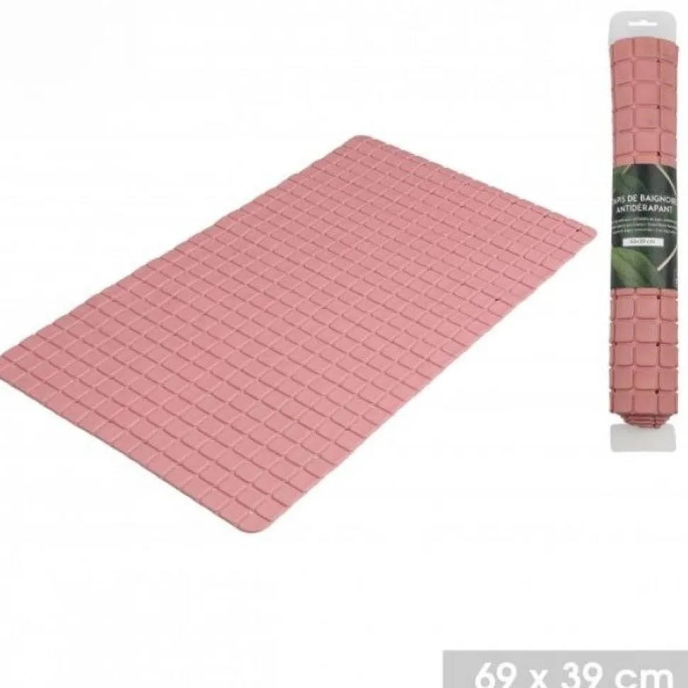 Pink Anti-Slip Bathmat 69x39cm