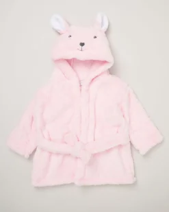 Pink Baby Bunny Dressing Gown with Toy