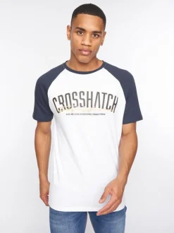 Plotmar T-Shirt Navy/White by Crosshatch