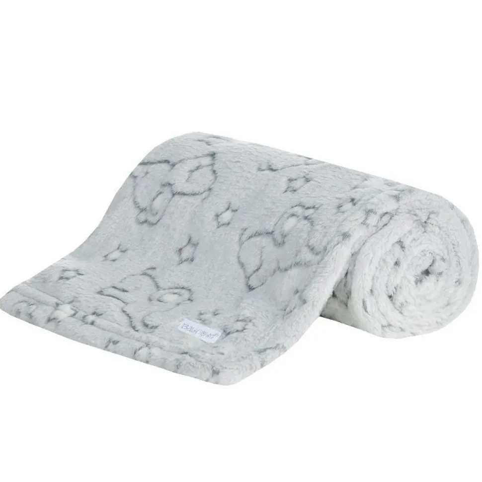 Plush Baby Blanket Elephant Grey