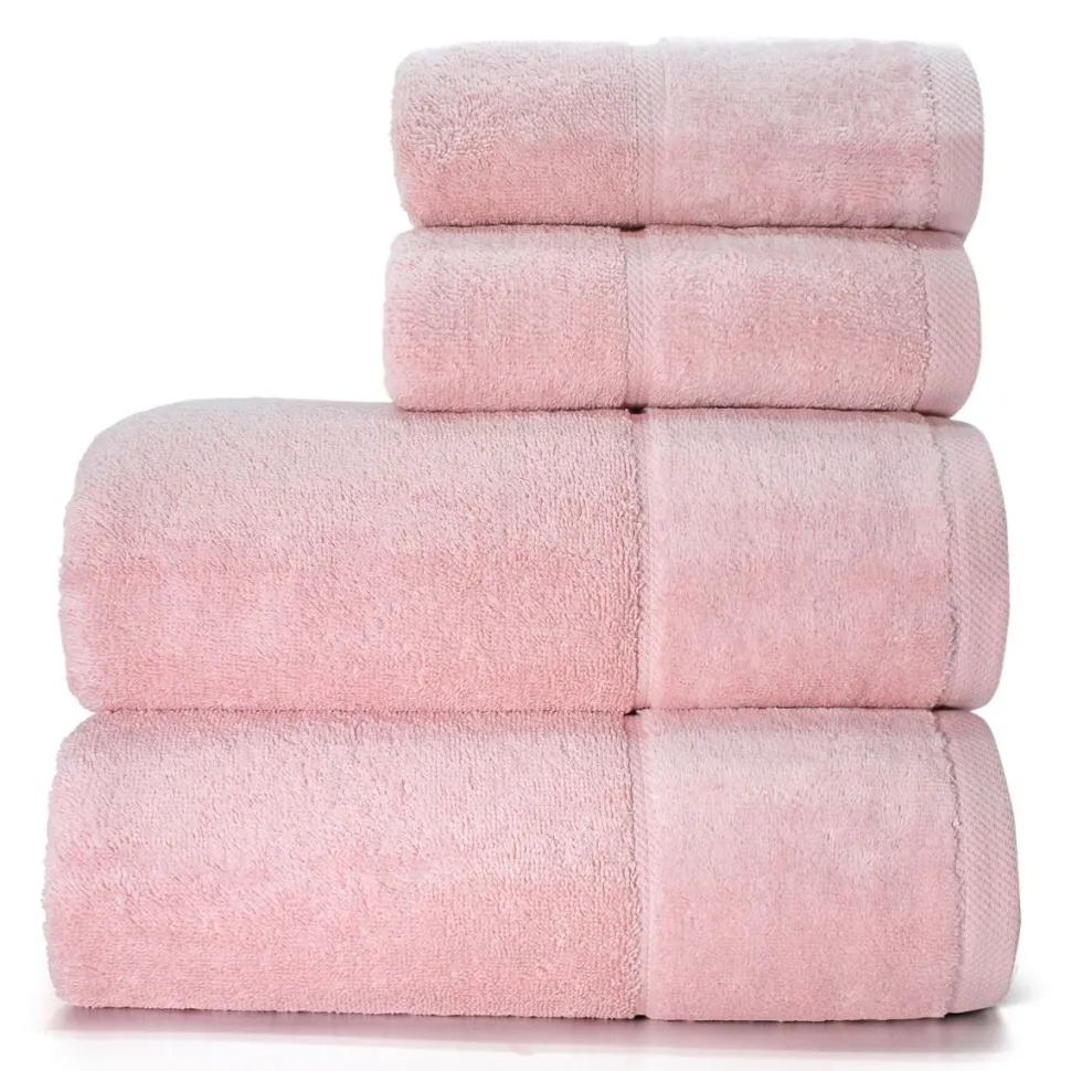 Plush Velour 100% Cotton Towel Pink