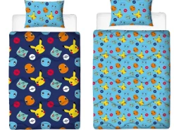 Pokemon Badges Coverless Blanket/Duvet Set Single