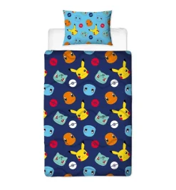 Pokemon Badges Coverless Blanket/Duvet Set Single