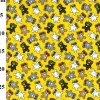 Polycotton Bear Printed Yellow Fabric - Price by the Metre