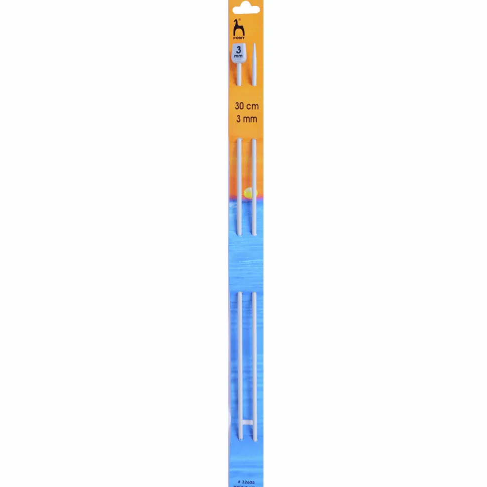 Pony Knitting Pins Single-Ended Classic 30cm X 3mm