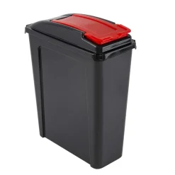 Recycle It 25 Litre Slimline Bin Graphite & Red