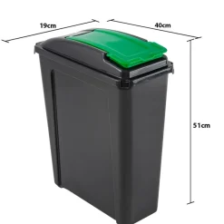 Recycle It 25 Litre Slimline Bin Graphite & Blue