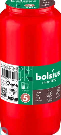 Red Bolsius Memorial Light 100 Hours
