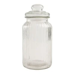 Ribbed Glass Jar