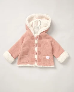 Rock-A-Bye Baby Boutique 100% Cotton True Knit Cardigan- Pink