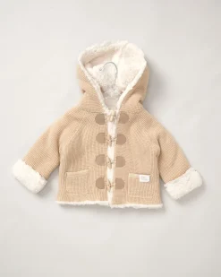 Rock-A-Bye Baby Boutique 100% Cotton True Knit Cardigan- Natural