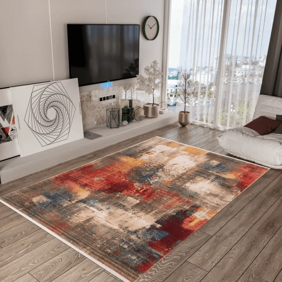 Rukas Rug Vibrant Geometric Design