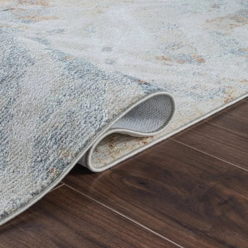 Santana Tidal Blue Non-Slip Machine Washable Rug 200x290 cm