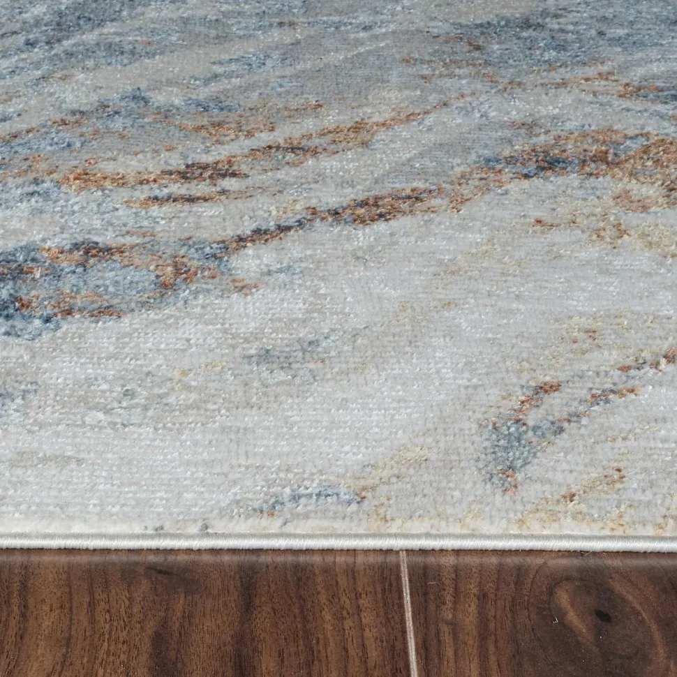 Santana Tidal Blue Non-Slip Machine Washable Rug 120x160 cm