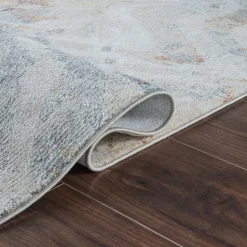 Santana Tidal Blue Non-Slip Machine Washable Rug 160x220 cm