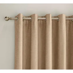 Savoy Blackout Eyelet Curtains Sand
