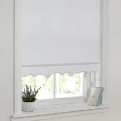 Scalloped Roller Blind White
