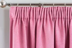 Serenity Thermal Woven Ready Made Curtains Pair Pink
