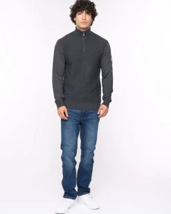 Seymour Funnel Neck Knit Black Marl Bewley & Ritch