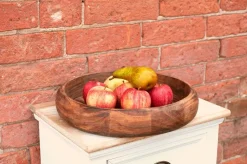 Shallow Wooden Bowl 33cm