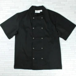 Short Sleeve Black Chef Jacket