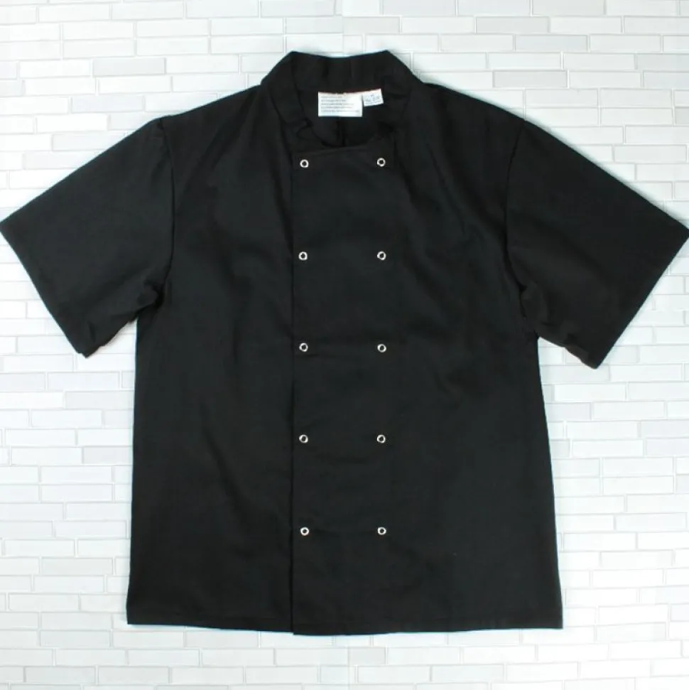 Short Sleeve Black Chef Jacket