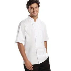 Short Sleeve White Chef Jacket
