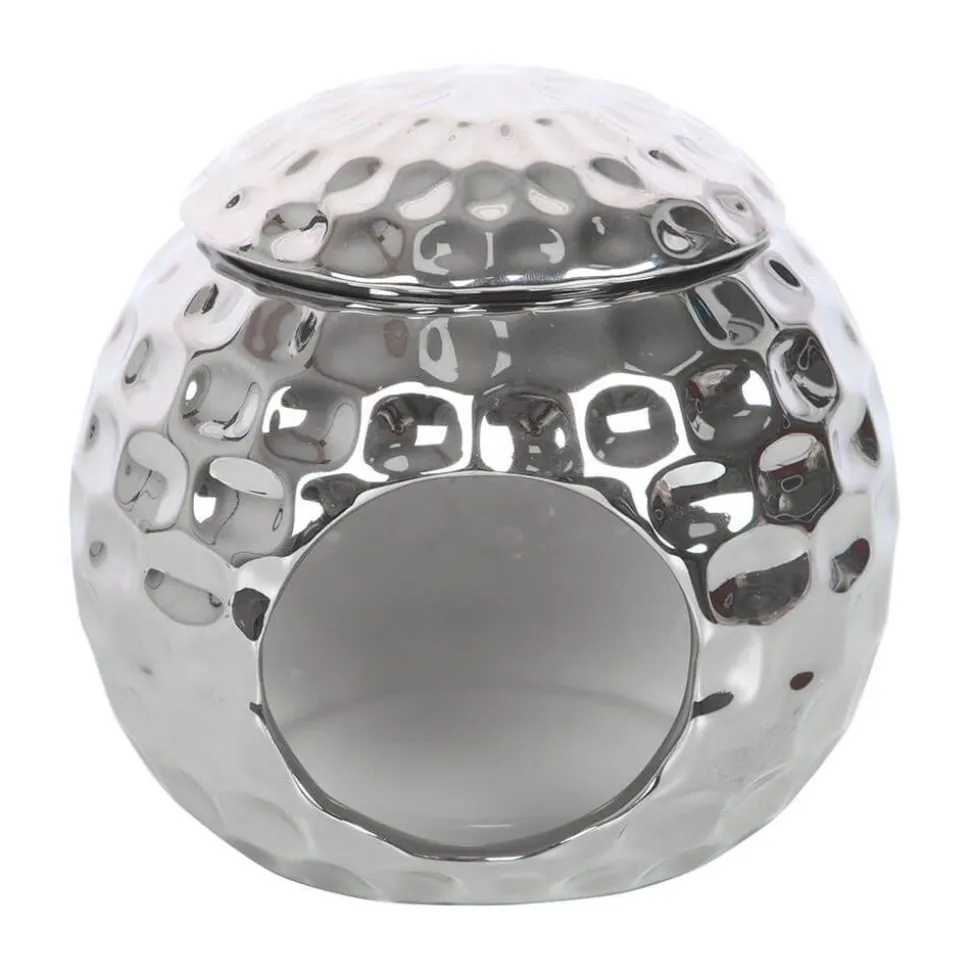 Silver Disco Ball Ceramic Oil Burner