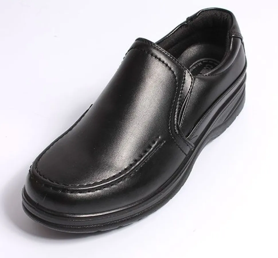 Slip On Black Shoes Comfort Fit