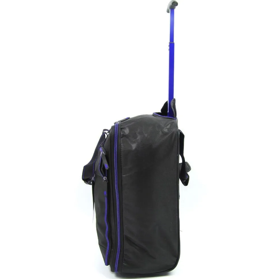 Small Overhead Trolley Cabin Bag Black & Blue by Bordlite