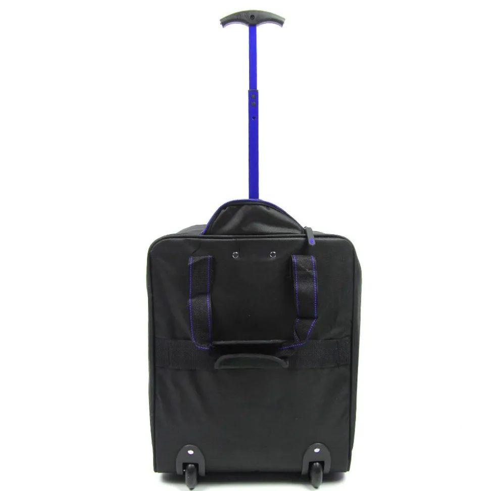 Small Overhead Trolley Cabin Bag Black & Blue by Bordlite