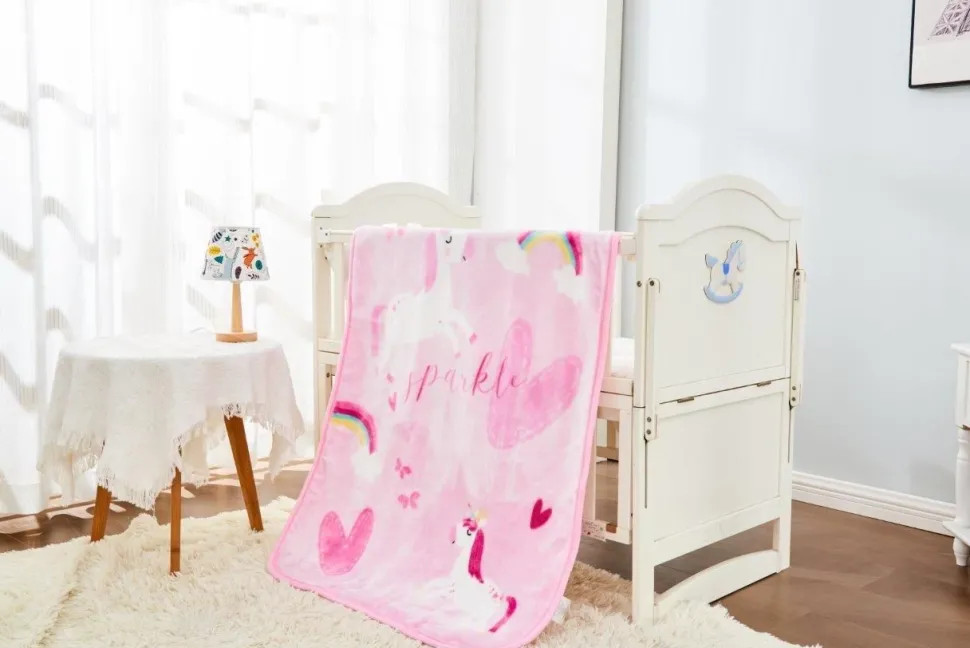 Soft Fleece Unicorn Baby Blanket