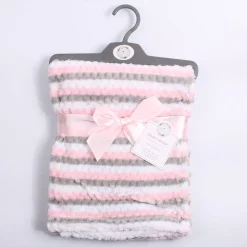 Soft Touch Knit Style Blanket Pink
