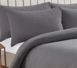 Soft Touch Steel Grey Pillowcase Pair