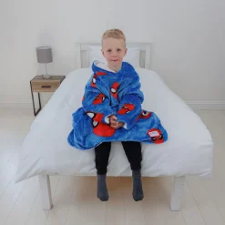 Spiderman Spidey Heads Up Hugzee Wearable Fleece Hoodie – Small