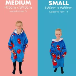 Spiderman Spidey Heads Up Hugzee Wearable Fleece Hoodie – Small