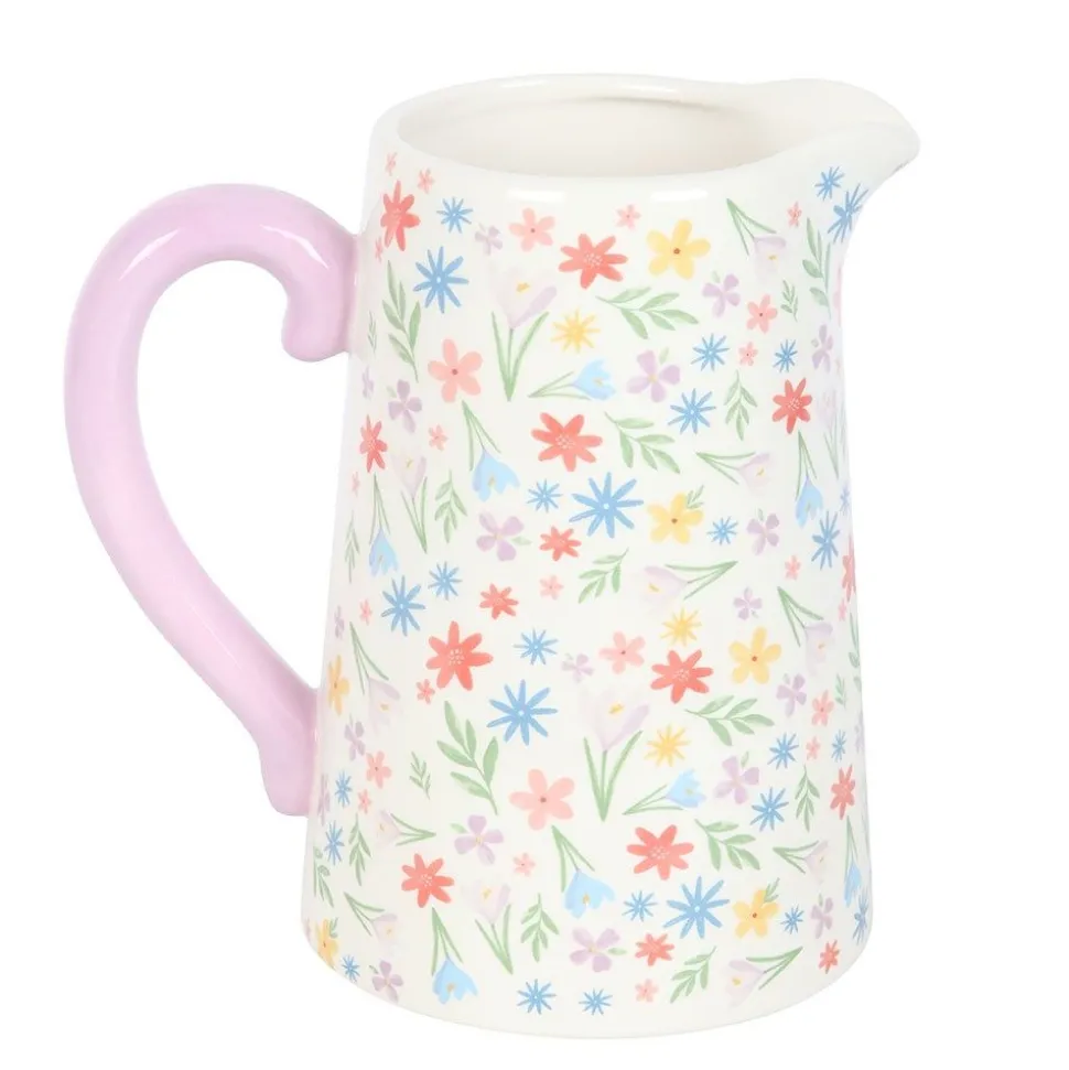 Spring Floral Print Flower Jug