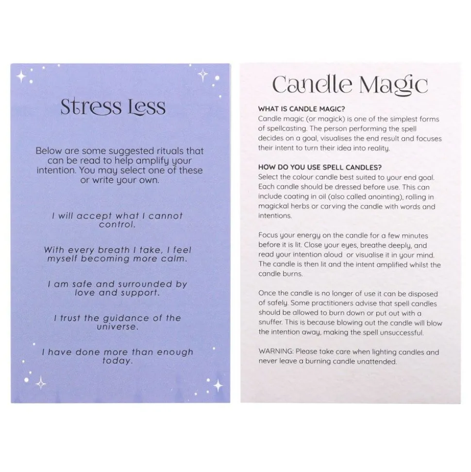Stress Less Spell Candles Blue - 12 Pack