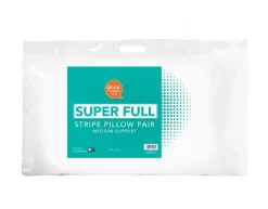 Super Full Stripe Pillow Pair Medium Support - Made in Ireland